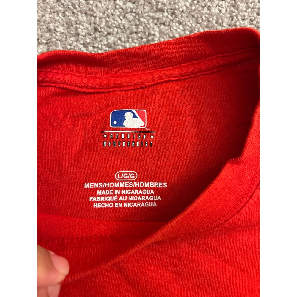 MLB Atlanta Braves T-Shirt Mens Large Red Excellent ATL Georgia Graphic Tee - Picture 3 of 6